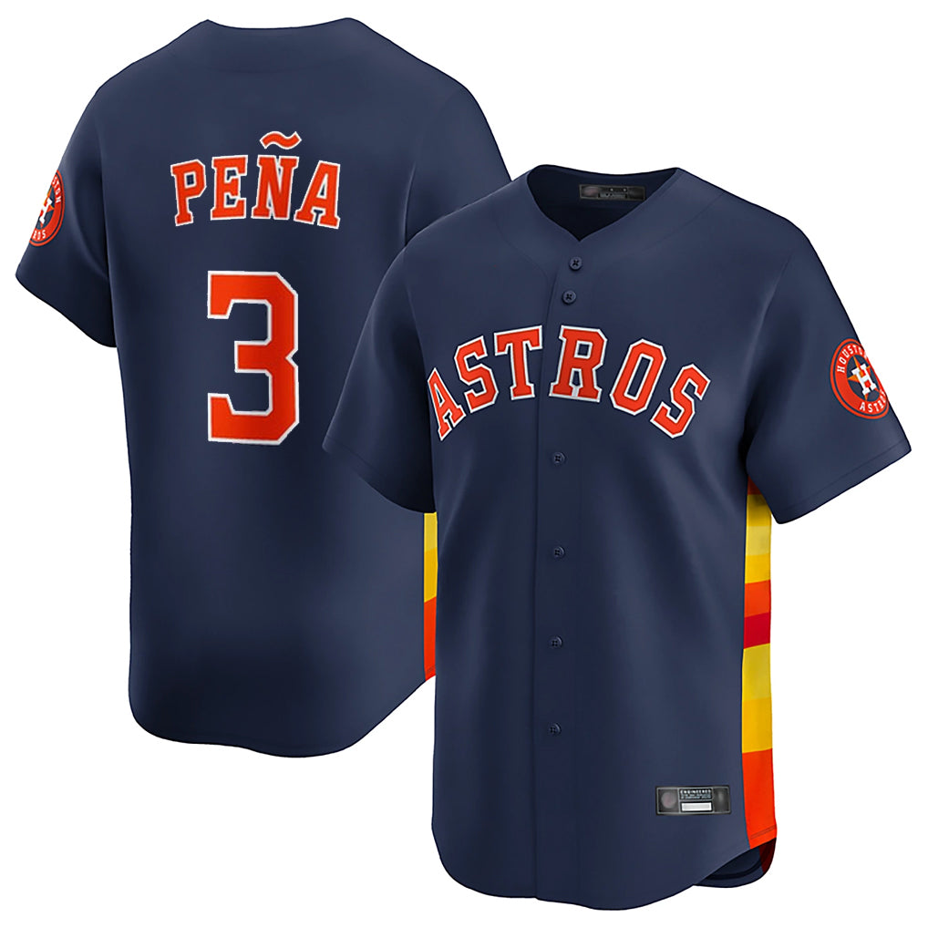 Friene H.Astros #3 Jeremy Pe?a Player Navy Home Limited Stitched Jerseys