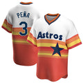 Friene H.Astros #3 Jeremy Pe?a Player Rainbow Cooperstown Collection T-shirt Stitched Jerseys