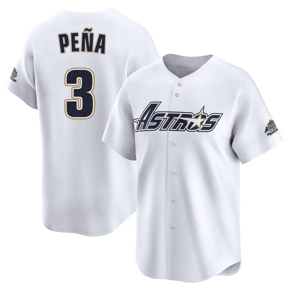 Friene H.Astros #3 Jeremy Pe?a Player White Throwback Cooperstown Collection Limited Stitched Jerseys