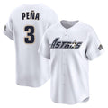 Friene H.Astros #3 Jeremy Pe?a Player White Throwback Cooperstown Collection Limited Stitched Jerseys
