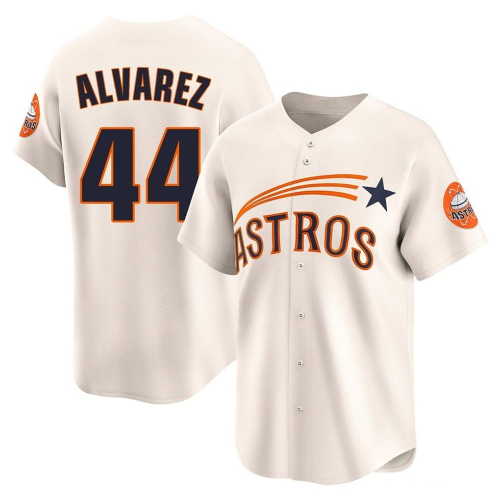 Friene H.Astros #44 Yordan Alvarez Player Cream Throwback Cooperstown Collection Limited Stitched Jerseys
