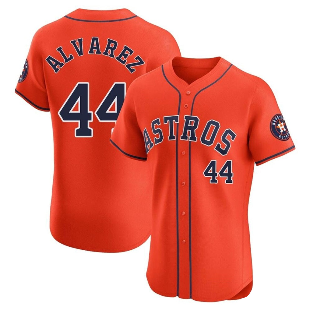 Friene H.Astros #44 Yordan Alvarez Player Orange Home Limited Elite Stitched Jerseys