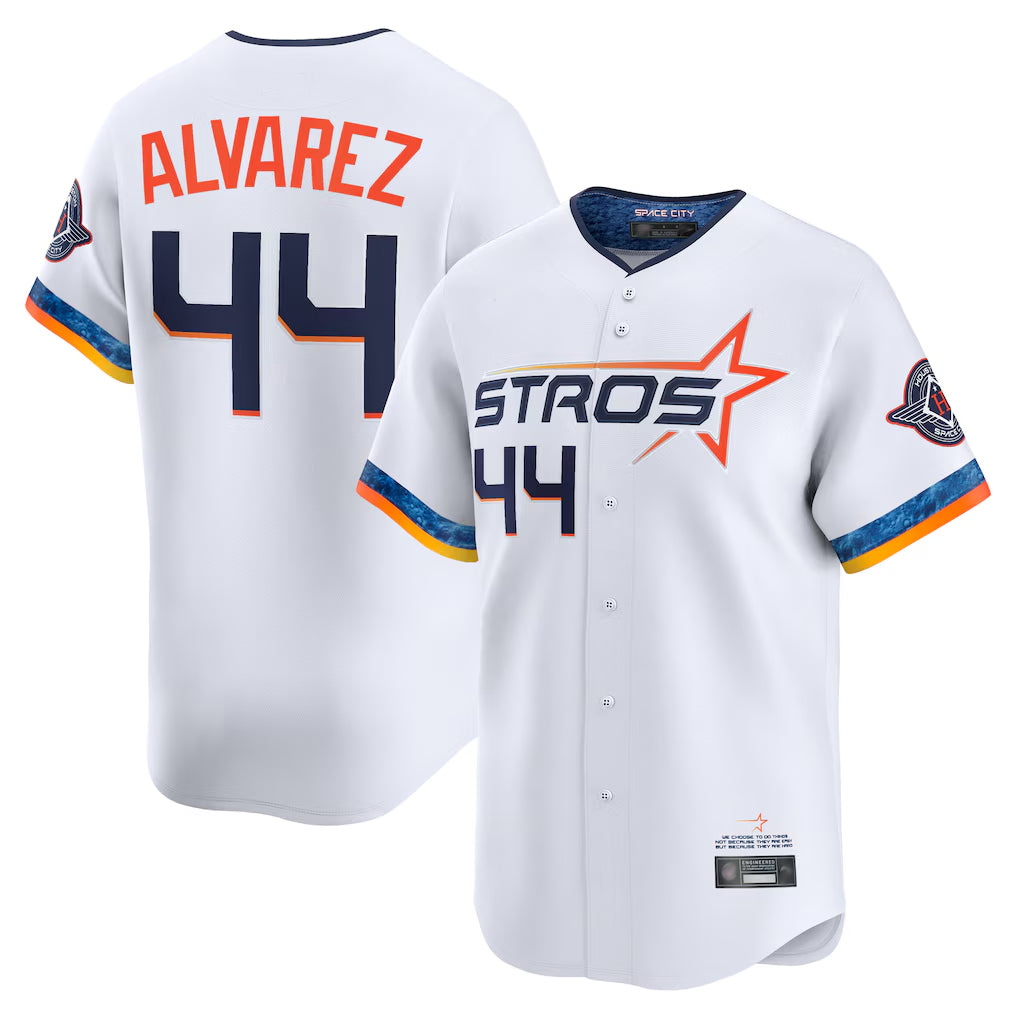 Friene H.Astros #44 Yordan Alvarez Player White City Connect Limited Home Stitched Jerseys