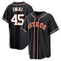 Friene H.Astros #45 Tatsuya Imai Player Black Fashion Out Home Game Stitched Jerseys