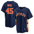 Friene H.Astros #45 Tatsuya Imai Player Navy Home Game Stitched Jerseys