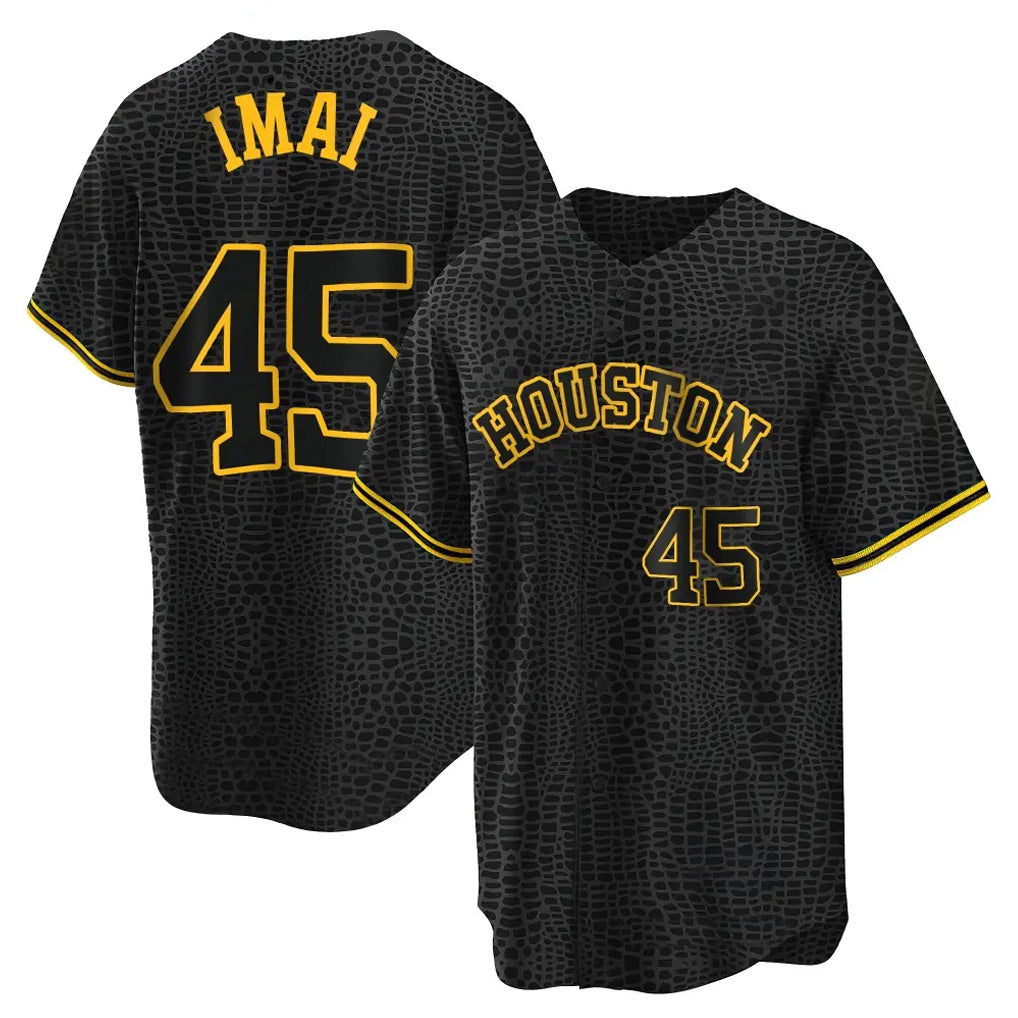 Friene H.Astros #45 Tatsuya Imai Player Snake Skin City Home Game Stitched Jerseys