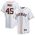 Friene H.Astros #45 Tatsuya Imai Player White Home Game Stitched Jerseys