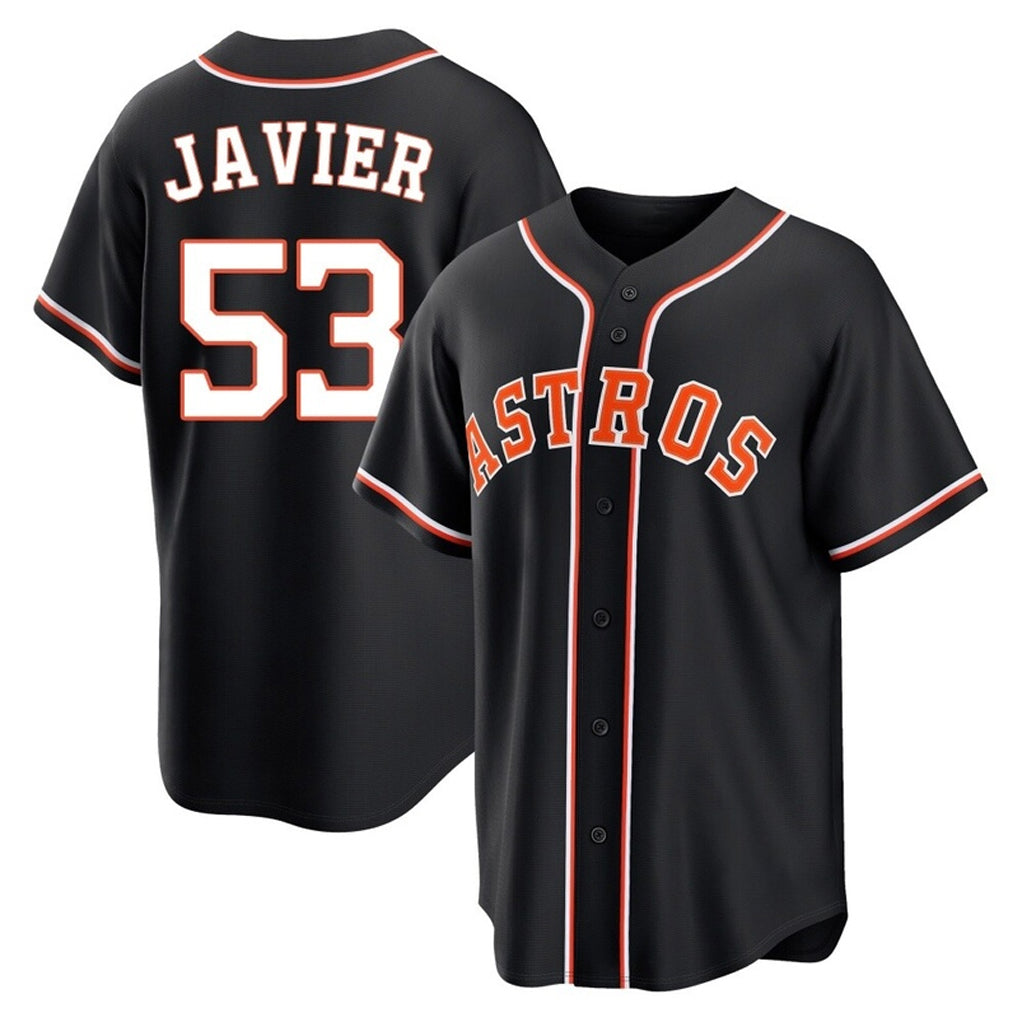 Friene H.Astros #53 Cristian Javier Player Black Fashion Out Home Game Stitched Jerseys