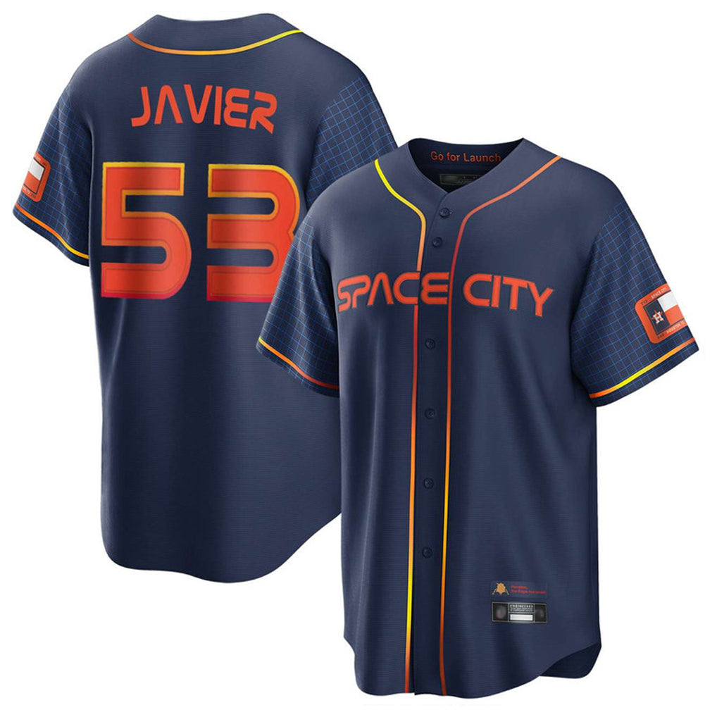 Friene H.Astros #53 Cristian Javier Player Navy City Connect Home Game Stitched Jerseys
