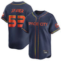 Friene H.Astros #53 Cristian Javier Player Navy City Connect Home Limited Stitched Jerseys