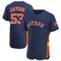 Friene H.Astros #53 Cristian Javier Player Navy Home Limited Elite Stitched Jerseys
