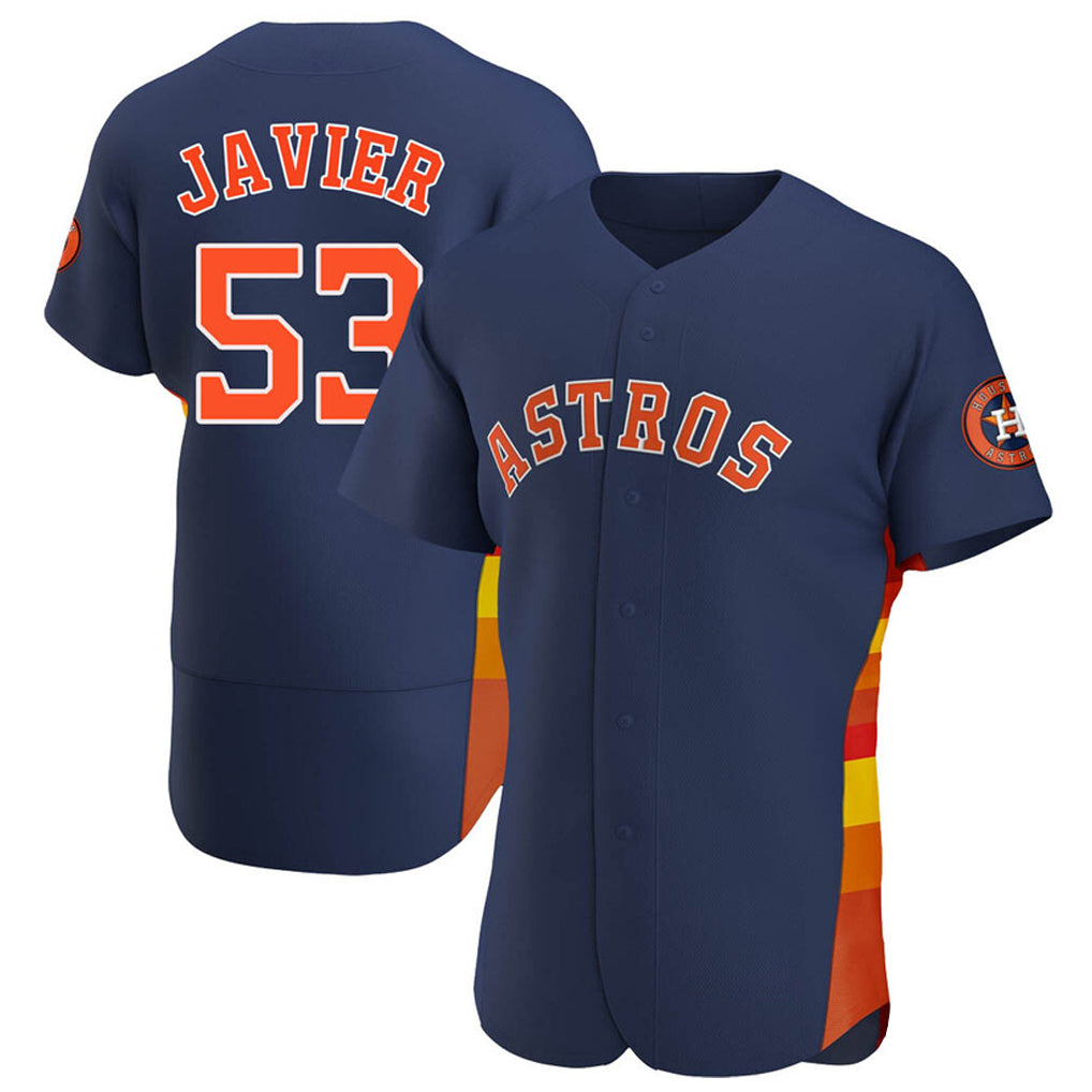 Friene H.Astros #53 Cristian Javier Player Navy Home Limited Elite Stitched Jerseys