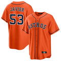 Friene H.Astros #53 Cristian Javier Player Orange Home Game Stitched Jerseys