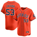 Friene H.Astros #53 Cristian Javier Player Orange Home Limited Stitched Jerseys