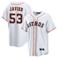 Friene H.Astros #53 Cristian Javier Player White Home Game Stitched Jerseys