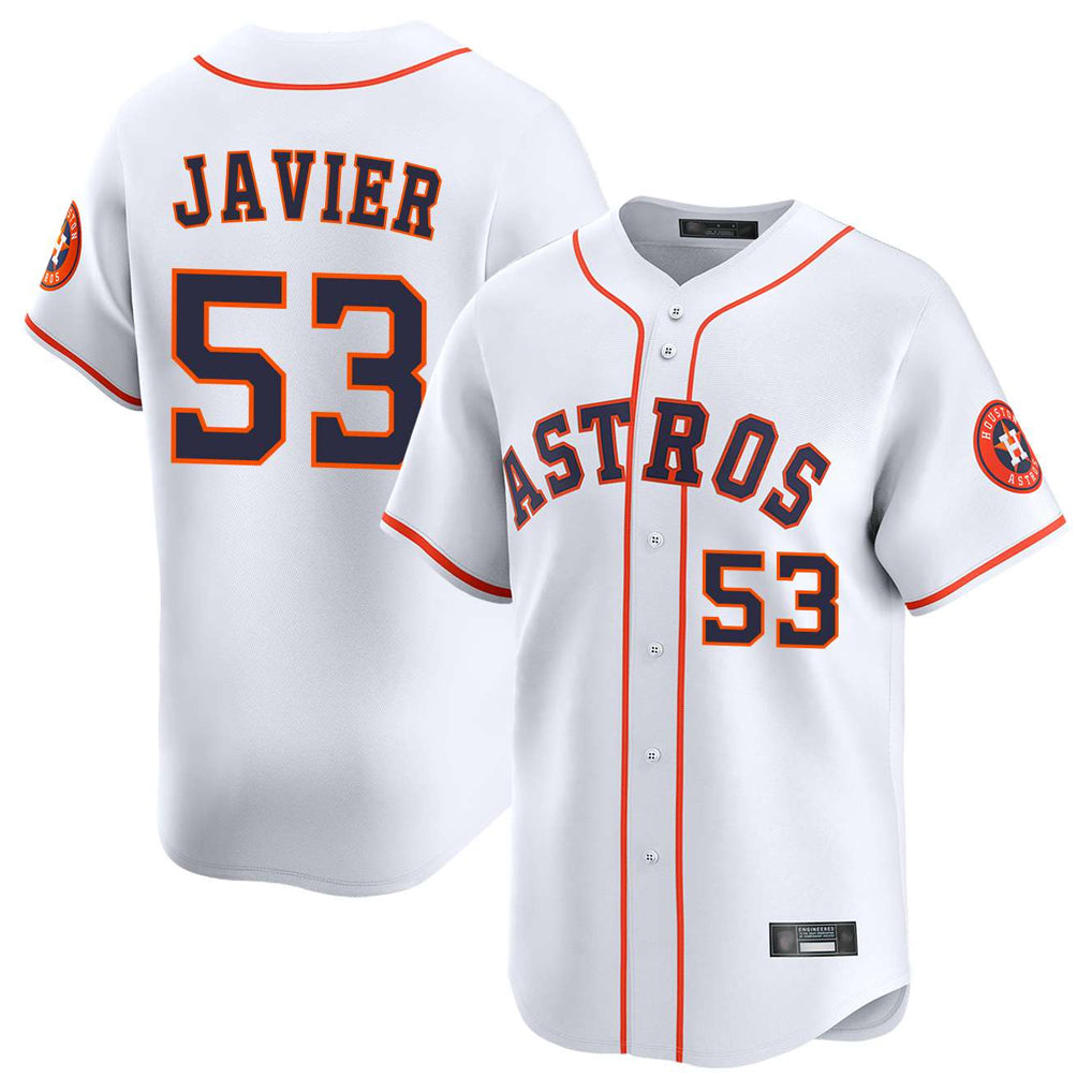 Friene H.Astros #53 Cristian Javier Player White Home Limited Stitched Jerseys
