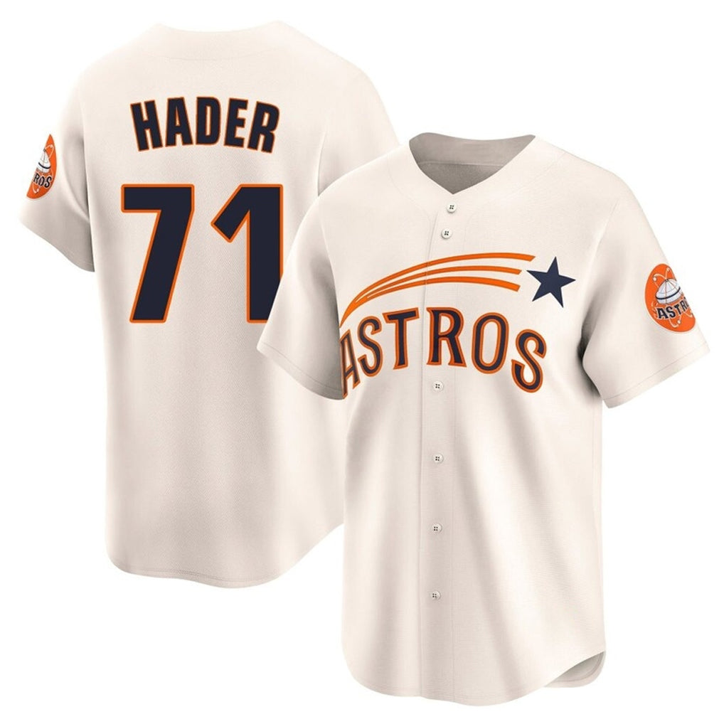 Friene H.Astros #71 Josh Hader Player Cream Throwback Cooperstown Collection Limited Stitched Jerseys