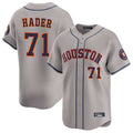 Friene H.Astros #71 Josh Hader Player Gray Home Limited Stitched Jerseys
