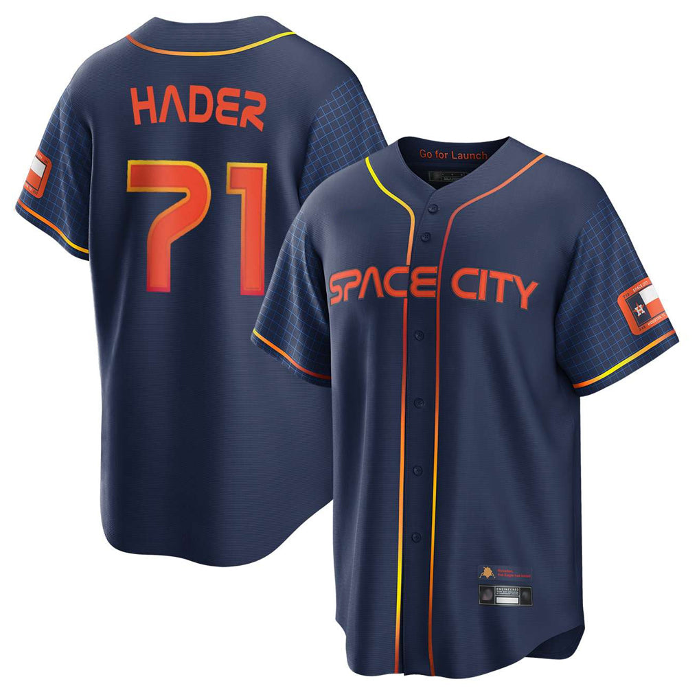 Friene H.Astros #71 Josh Hader Player Navy City Connect Home Game Stitched Jerseys
