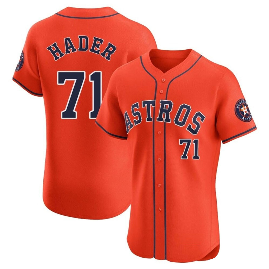 Friene H.Astros #71 Josh Hader Player Orange Home Limited Elite Stitched Jerseys