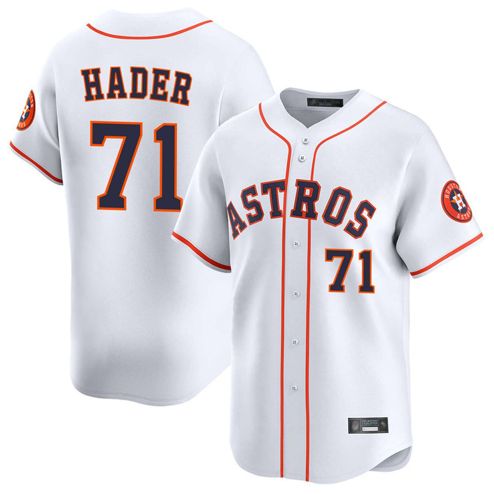 Friene H.Astros #71 Josh Hader Player White Home Limited Stitched Jerseys