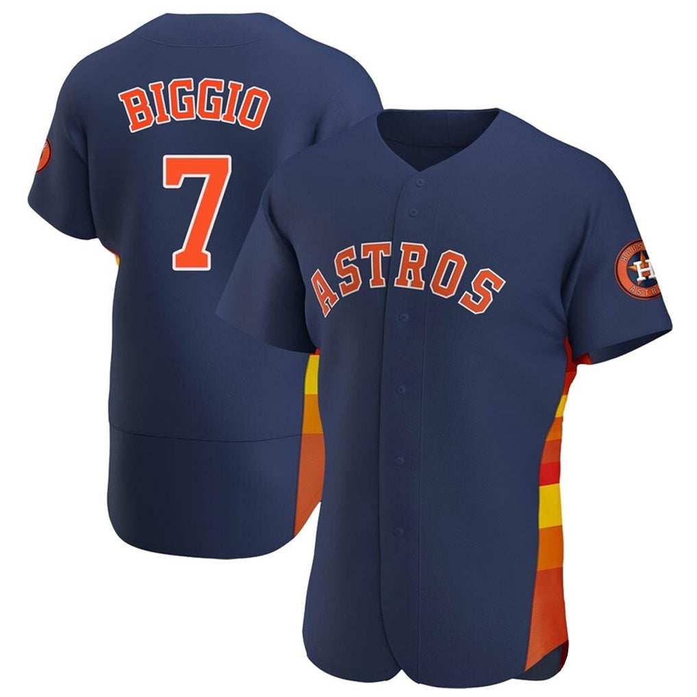 Friene H.Astros #7 Craig Biggio Player Navy Home Limited Elite Stitched Jerseys
