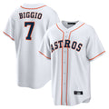 Friene H.Astros #7 Craig Biggio Player White Home Game Stitched Jerseys