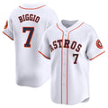 Friene H.Astros #7 Craig Biggio Player White Home Limited Stitched Jerseys