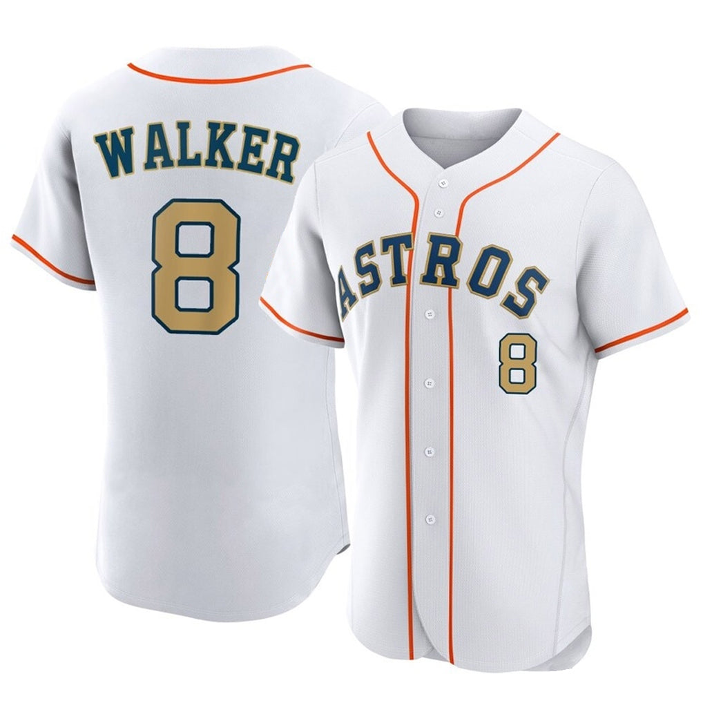 Friene H.Astros #8 Christian Walker Player Gold Collection Limited Elite Home Stitched Jerseys