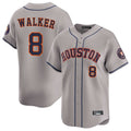 Friene H.Astros #8 Christian Walker Player Gray Home Limited Stitched Jerseys