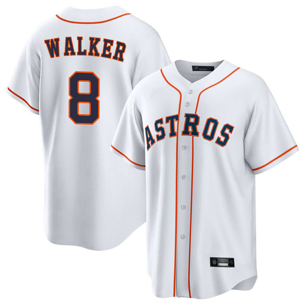Friene H.Astros #8 Christian Walker Player White Home Game Stitched Jerseys