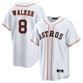 Friene H.Astros #8 Christian Walker Player White Home Game Stitched Jerseys