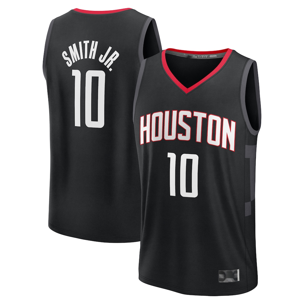 Friene H.Rockets #10 Jabari Smith Jr. Black Fast Break Replica Player Stitched Jerseys- Statement Edition