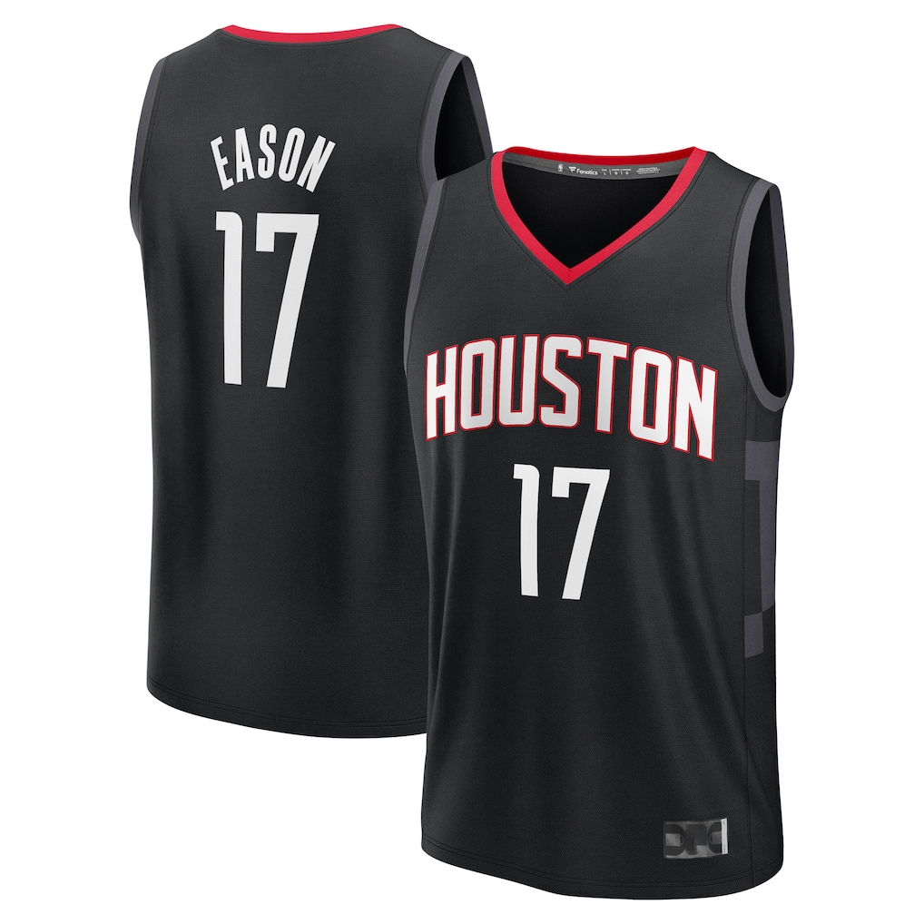 Friene H.Rockets #17 Tari Eason Black Fast Break Replica Player Stitched Jerseys- Statement Edition