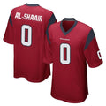 Friene H.Texans #0 Azeez Al-Shaair Player Red Home Game Stitched Jerseys