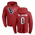 Friene H.Texans #0 Azeez Al-Shaair Player Red Pro Line Pullover Hoodie Limited Game Stitched Jerseys