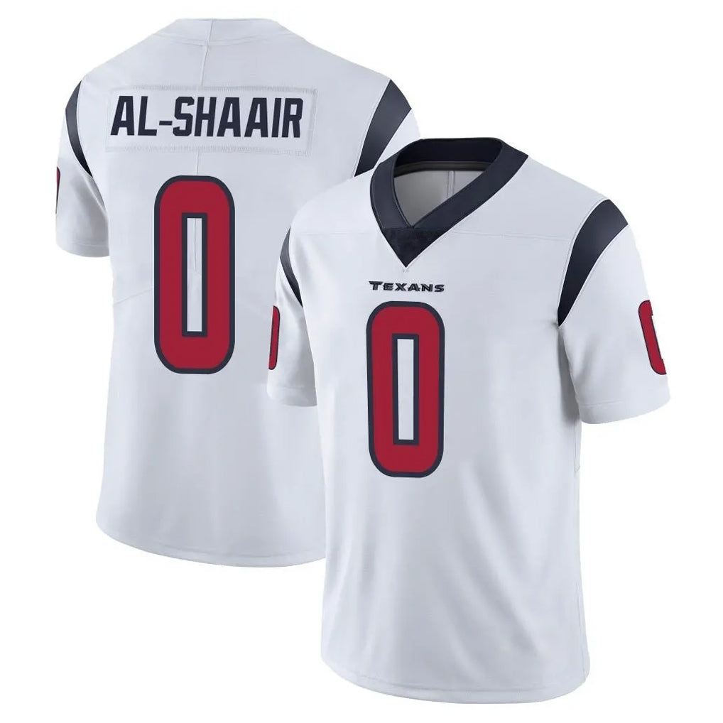 Friene H.Texans #0 Azeez Al-Shaair Player White Limited Vapor Untouchable Home Game Stitched Jerseys