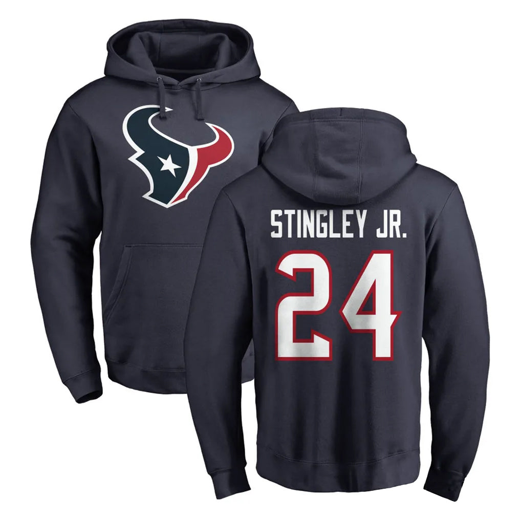 Friene H.Texans #24 Derek Stingley Jr. Player Navy Pro Line Pullover Hoodie Limited Game Stitched Jerseys
