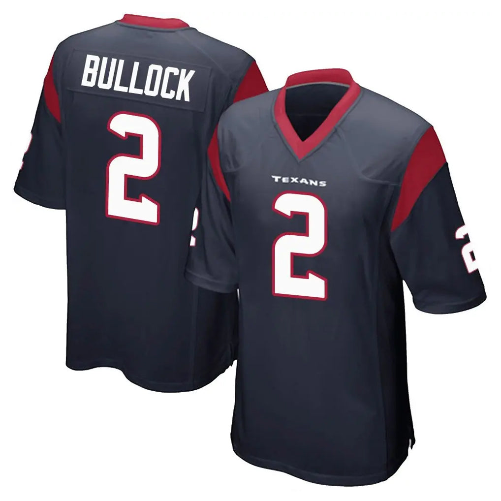 Friene H.Texans #2 Calen Bullock Player Navy Home Game Stitched Jerseys