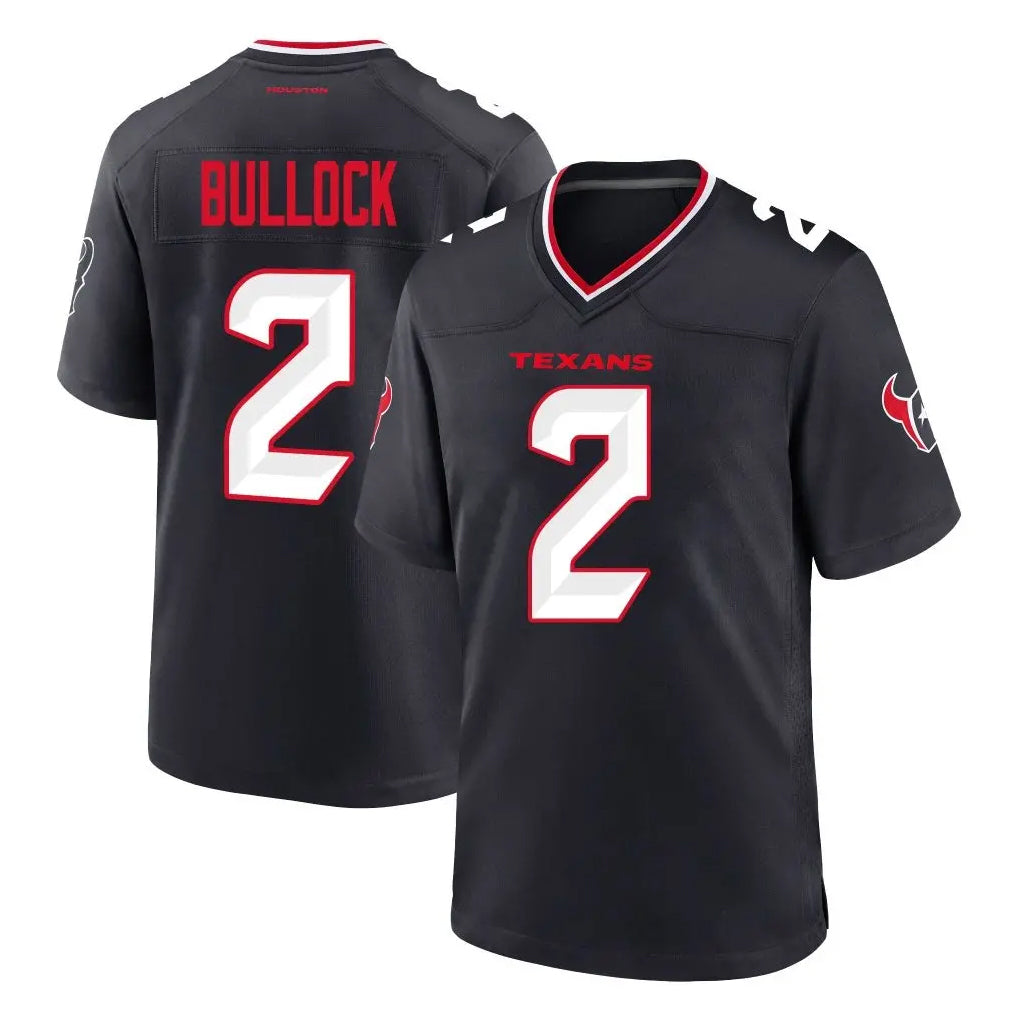 Friene H.Texans #2 Calen Bullock Player Navy Team Home Game Stitched Jerseys