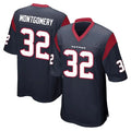 Friene H.Texans #32 David Montgomery Player Navy Home Game Stitched Jerseys
