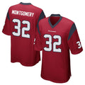 Friene H.Texans #32 David Montgomery Player Red Home Game Stitched Jerseys