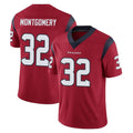 Friene H.Texans #32 David Montgomery Player Red Limited Vapor Untouchable Home Game Stitched Jerseys