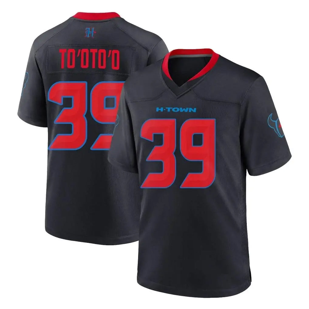 Friene H.Texans #39 Henry To'oTo'o Player Navy 2nd Alternate Home Game Stitched Jerseys