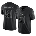 Friene H.Texans #51 Will Anderson Jr. Player Black REFLECTIVE Limited Stitched Jerseys