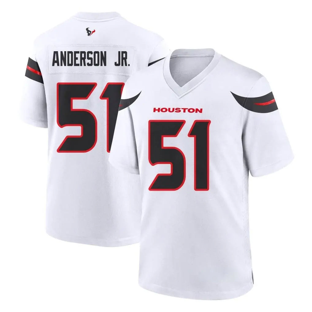 Friene H.Texans #51 Will Anderson Jr. Player White Home Game Stitched Jerseys