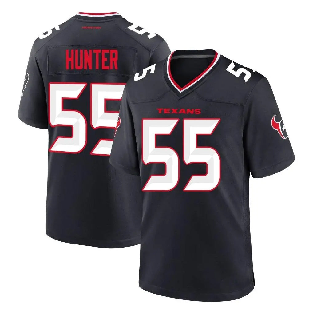 Friene H.Texans #55 Danielle Hunter Player Navy Team Home Game Stitched Jerseys