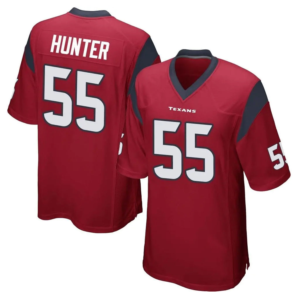 Friene H.Texans #55 Danielle Hunter Player Red Home Game Stitched Jerseys