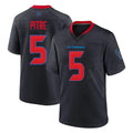 Friene H.Texans #5 Jalen Pitre Player Navy 2nd Alternate Home Game Stitched Jerseys