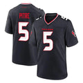 Friene H.Texans #5 Jalen Pitre Player Navy Team Home Game Stitched Jerseys